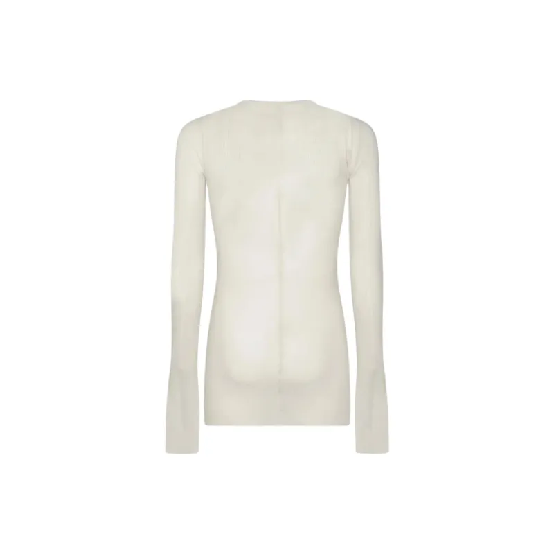 RICK OWENS Long Sleeved Ribbed T Shirt-1
