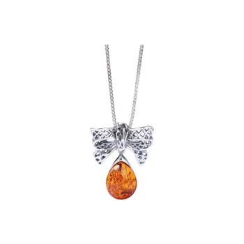 S&A Fire Amber Necklaces Women's