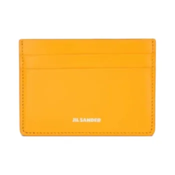 JIL SANDER Cow Leather Card Holder Women's Yellow
