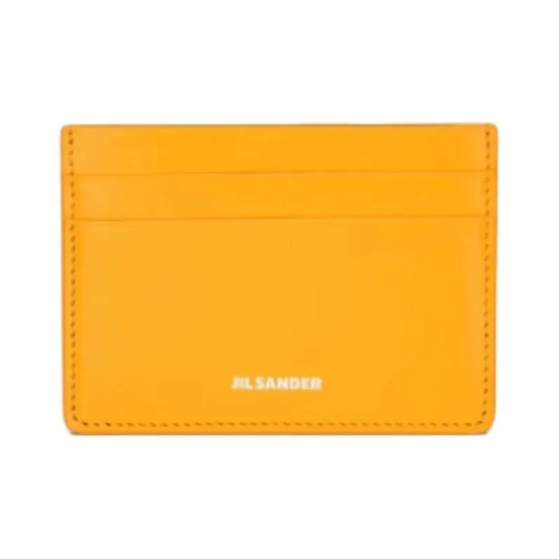 JIL SANDER Cow Leather Card Holder Women's Yellow-0