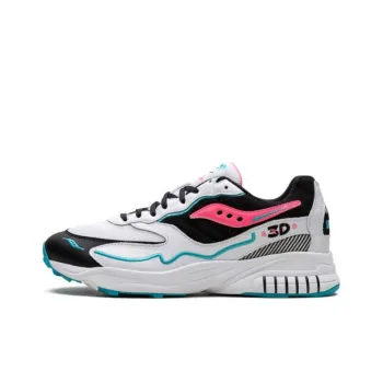 saucony 3D Grid Hurricane 'White Black Pink'