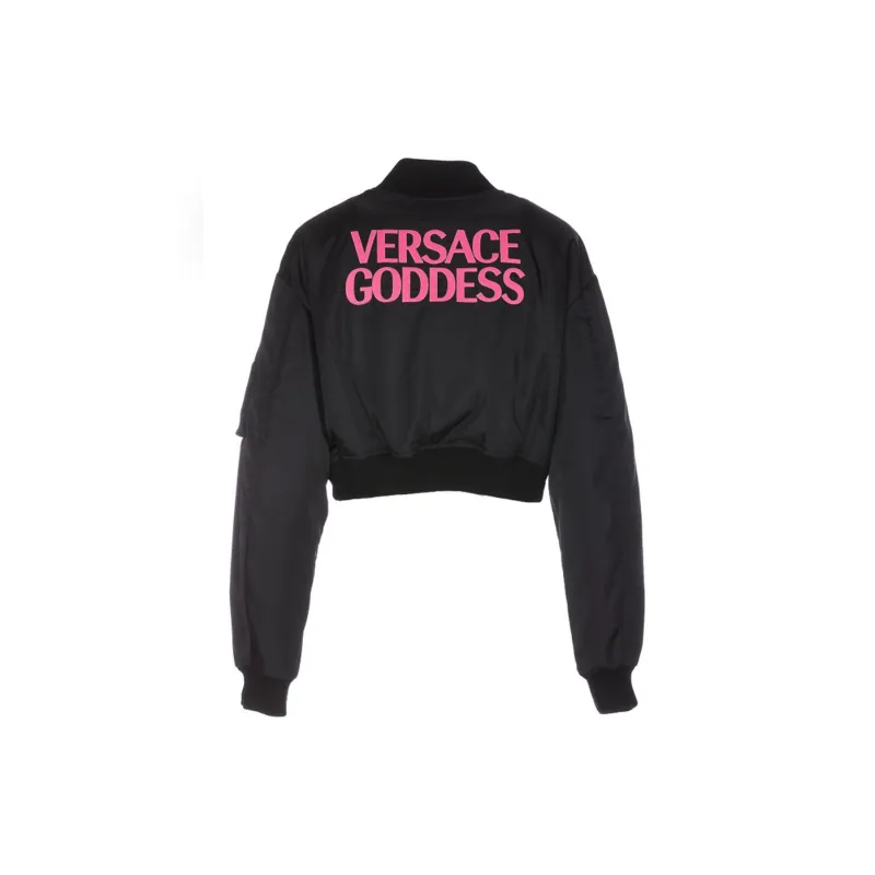 VERSACE Logo print Bomber Jacket-1