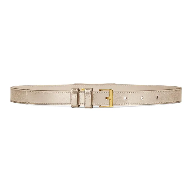 VERSACE Metal Leather Belts Kids' Gold Width: 2cm-1
