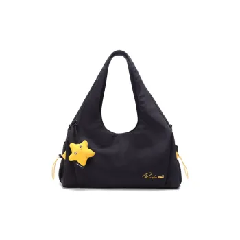 NOXXON Nylon Handbag Shoulder Bag Crossbody Bag Large Size Women's Obsidian Black/Khaki