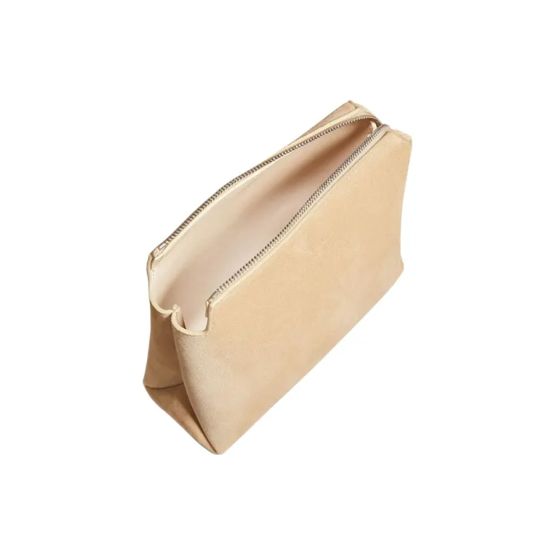 KHAITE Suede Clutch Women's Deep Ivory-3