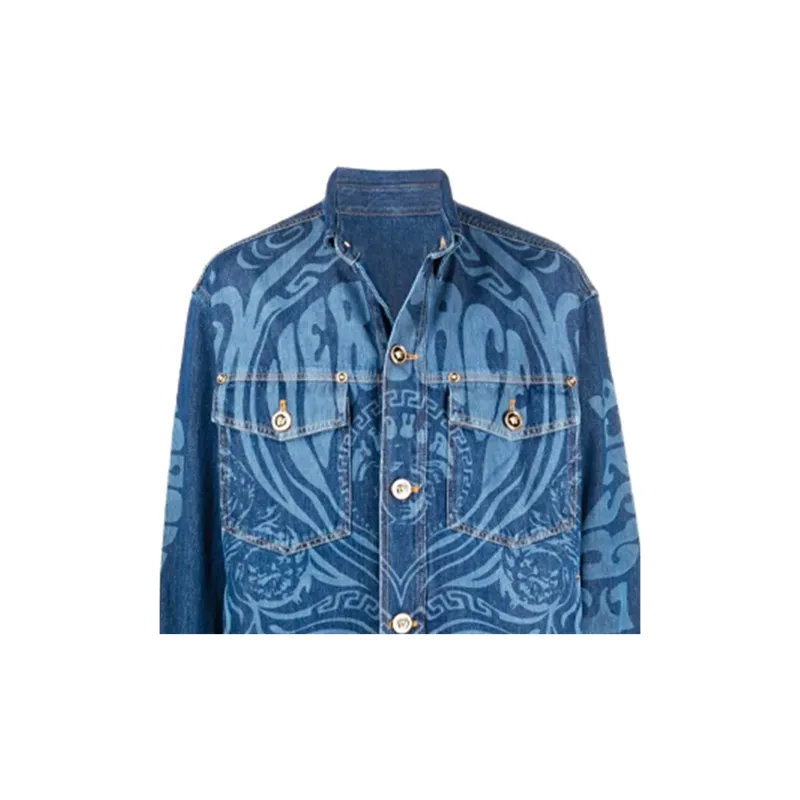 VERSACE Denim Jackets Men Blue-4