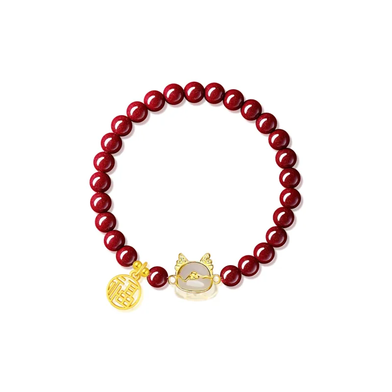 Moon Jewelry Cinnabar Bracelets Unisex-8