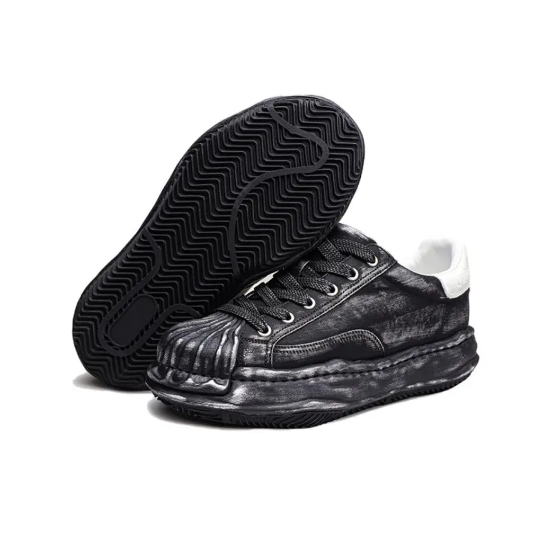 Year By Year Height Increasing Low Top Skateboard Shoes Men's-3