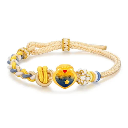 LIU GUI FU JEWELRY Peaceful Wishing Bottle Luxury Niche Premium Solid Gold 999 Fixed Price Gold Bracelet Unisex