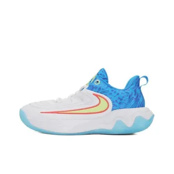 Nike Giannis Immortality 4 Anti Slip Wear Resistant Low Top Children's Basketball Shoes White Teenagers