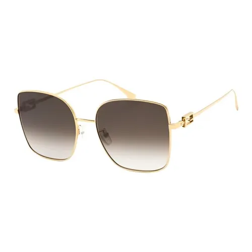 curved pilot-frame tinted sunglasses