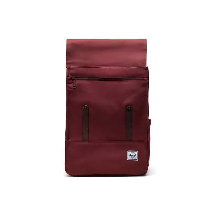 Herschel Leather Backpack Regular Unisex Dark Red Color-1