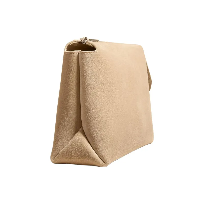 KHAITE Suede Clutch Women's Deep Ivory-2