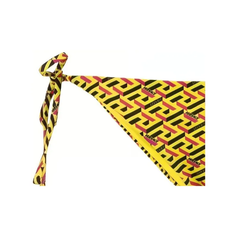 VERSACE Greca Signature Print Bikini Bottom 'Yellow/Multicolor'-1