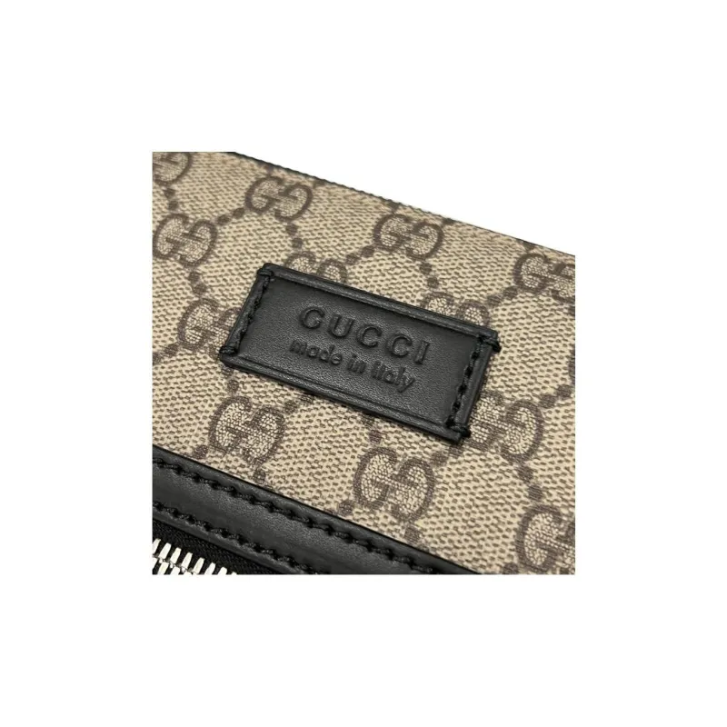 GUCCI GG Supreme Canvas Canvas Bag Crossbody Bag Shoulder Bag Unisex Beige-4