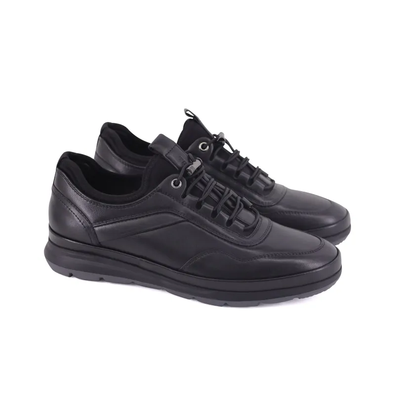 TRANOI Thermal Coverage Low Top Casual Shoes Men's Black-3