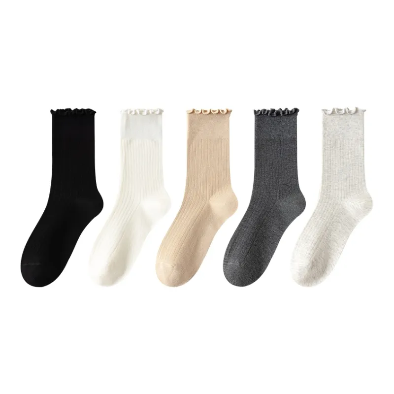 MIIOW Mid Calf Socks Women's 5 Pack-35