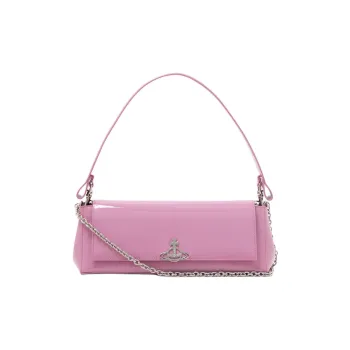 Vivienne Westwood HAZEL Cow Leather Handbag, Shoulder Bag Large Size Women's Pink