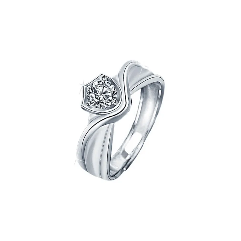 WUMZK S925 Silver Moissanite Rings Unisex-4