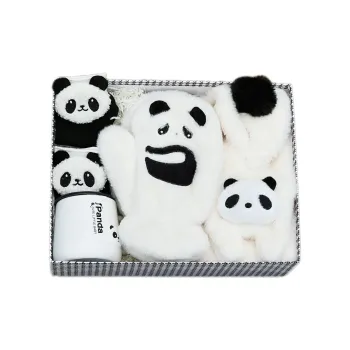 Beauty Of Flower Makeup Panda Cartoon Style Mug Antler Hoods & Plush Hats Plush Warmth