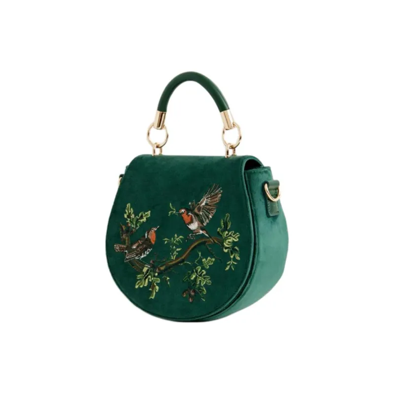 Fable Polyester One Shoulder Handbags Medium Size Women's Green-1