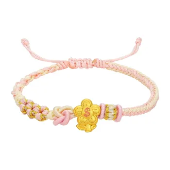 ZHOU LIU FU 5D Hard Gold Pricing Wealth Bracelet Happiness Money Journey Solid Gold Fixed Price Gold Bracelet Women's