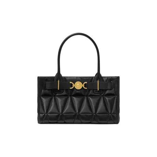 VERSACE Medusa '95 Lambskin Tote Bag Shopping Bag Shoulder Bag Handbag Medium Size Women's Black