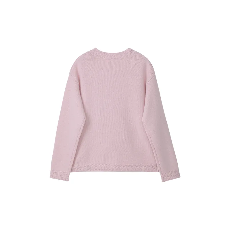 Fstudio Korean-Style Autumn And Winter Crew Neck Small Design Atmosphere Wool Knitwear Women's-7