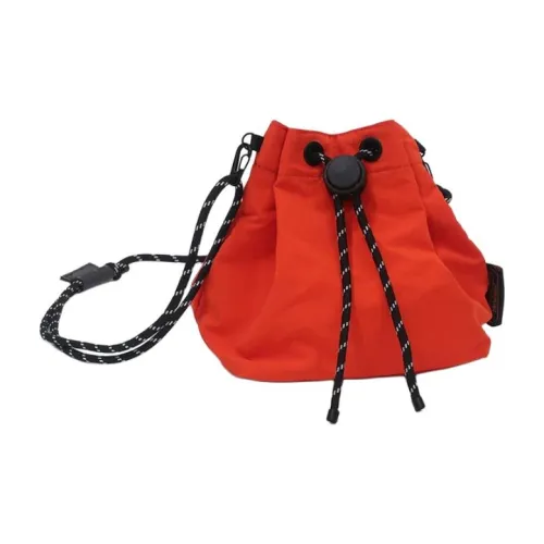 POSTGENERAL Nylon Shoulder Bag Crossbody Bag Unisex Orange Red
