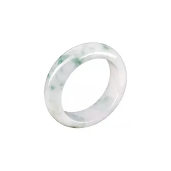 Royal Dragon Mirror Bean Type Jadeite Rings Unisex