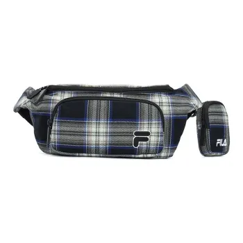 FILA FUSION Fabric Corduroy Waist Bag Regular Unisex Pitch Black