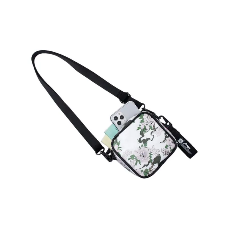 LiNing OG_SLICK Collaboration PE Small Square Bag Crossbody Bag Shoulder Bag Regular Unisex White Green-3