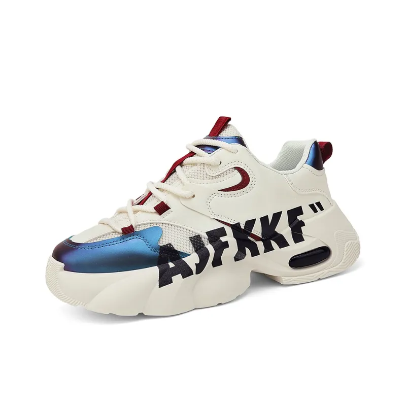 JANECO Cushioned Wear Resistant Breathable Low Top Chunky Sneakers Men's-5