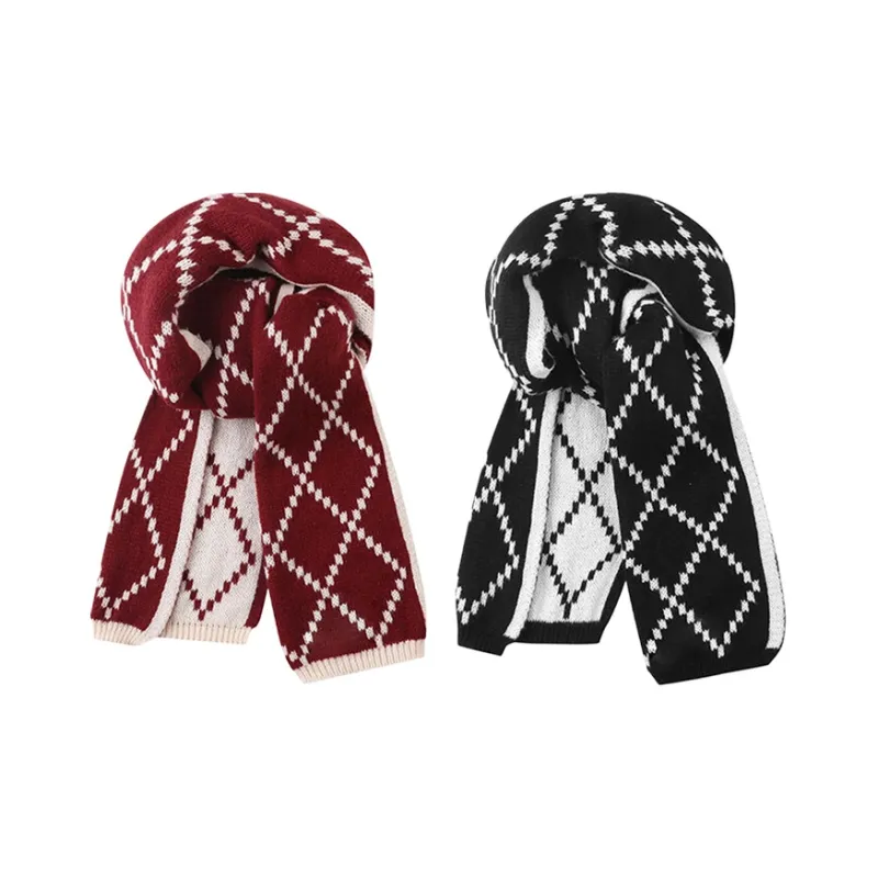 Yalu Polyester Knit Scarves Unisex Gift Box Set-7