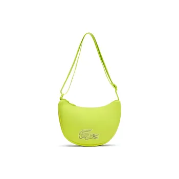 LACOSTE Fabric Shoulder Bag, Crossbody Bag, Handbag Small Size Women's Green Yellow
