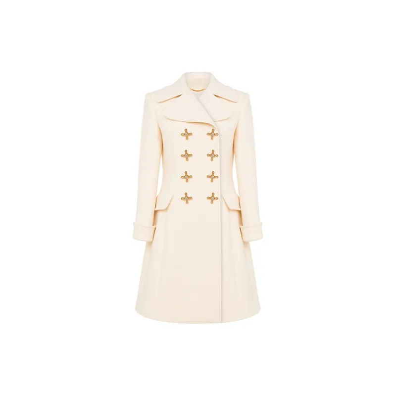 MOSCHINO Trench Coat Women's White-4
