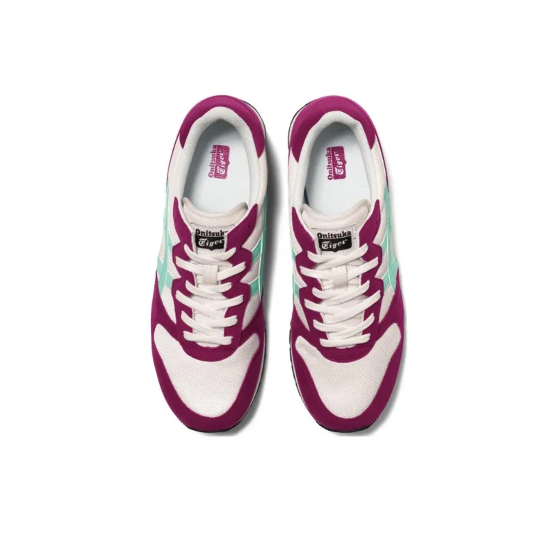 Onitsuka Tiger Alvarado Anti Slip Wear Resistant Low Top Casual Running Shoes Women's White Purple-4