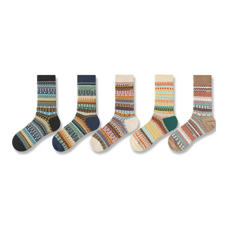 YOOKA Mid Calf Socks Unisex Combo Set-5