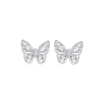 KADER 925 Sterling Silver Stud Earrings Women's Silver, Christmas New Year Women's Girlfriend