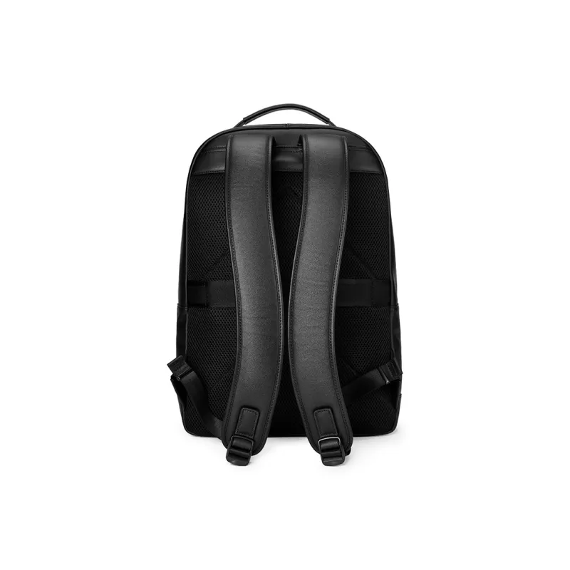 PIERRE CARDIN Cow Leather Backpack Tubas Men's Black-3