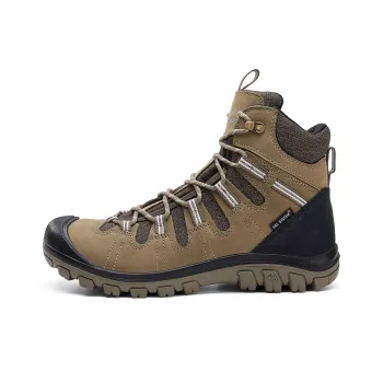 Slider Dream Series Cushioned Slip Resistant Impact Resistant High Top Hiking Shoes Women's Brown Black