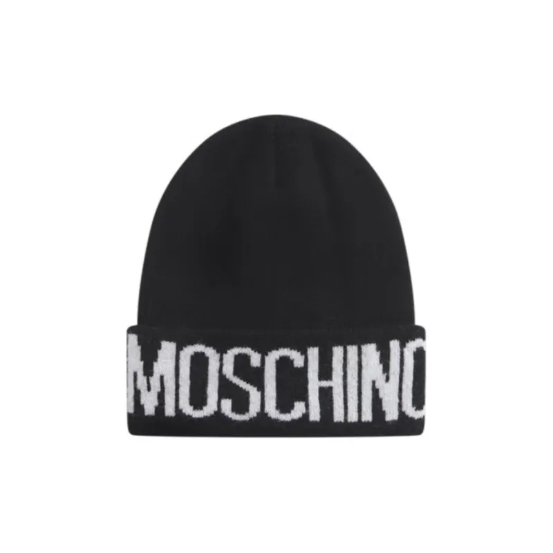 MOSCHINO Wool Beanies Men's Black-0
