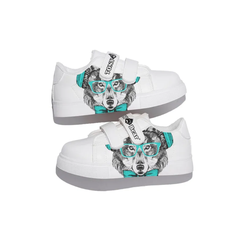 TONYBEAR Low Top Kids' Skateboarding Shoes White Kids'-3
