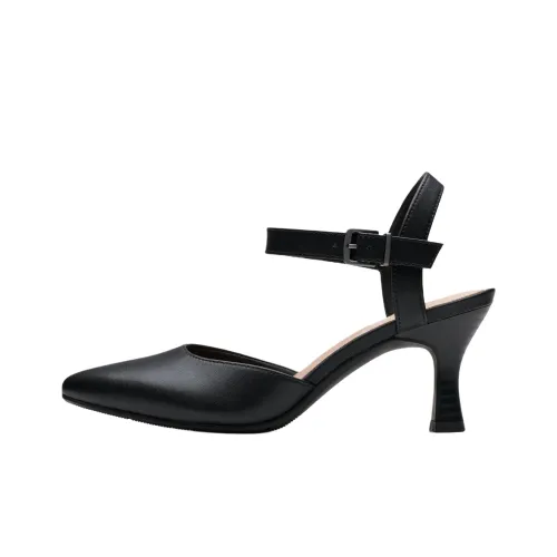 Clarks Kataleyna Cora Chunky Heel High Heels 7cm Women's Black