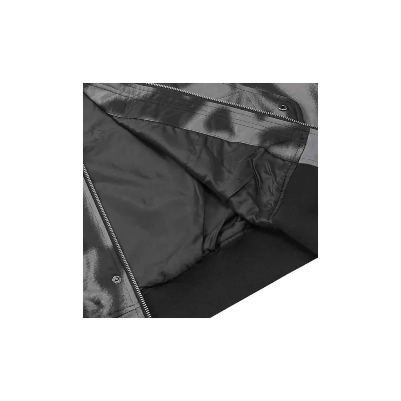 Vans BLUR LOGO BOMBER Baseball Jacket Men's Black Gray-4