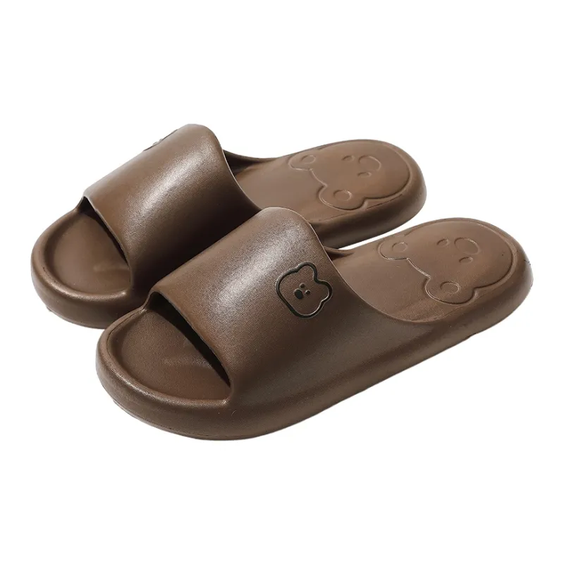 Foot Recreation Summer Bear Home Indoor Bathing Slip Resistant Couple Squashy And Bouncy Feeling Slippers, Unisex-30