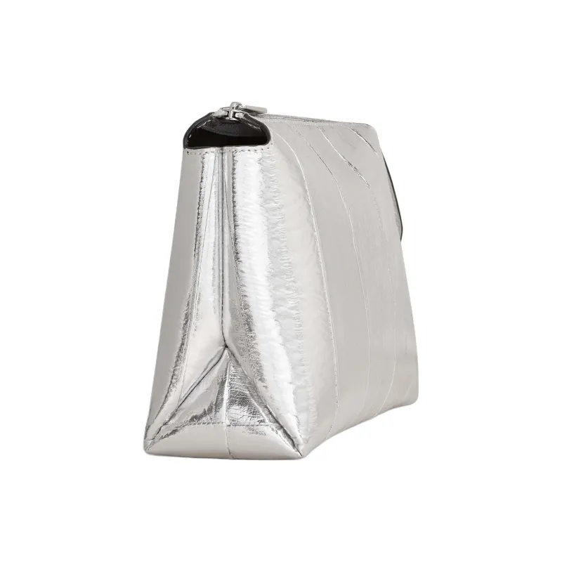 KHAITE Eel Skin Clutch Women's Silver-1