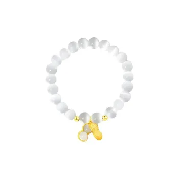 Yuanyanghuangjin Glass Cat Eye Bracelets Women's