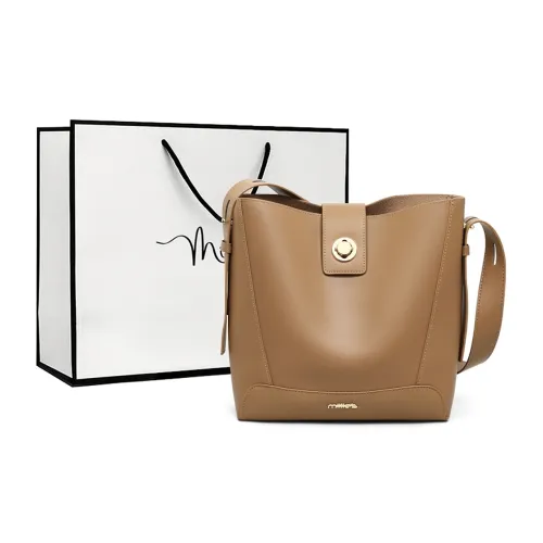 MILLIE'S Cow Leather Underarm Crossbody Bag, Shoulder Bag, Bucket Bag Regular Women's Cocoa Brown