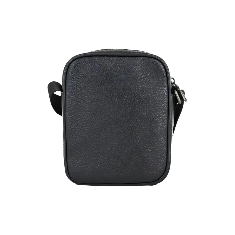 Tommy Hilfiger TH Monogram Polyurethane Shoulder Bag, Crossbody Bag Regular Men's Black-4